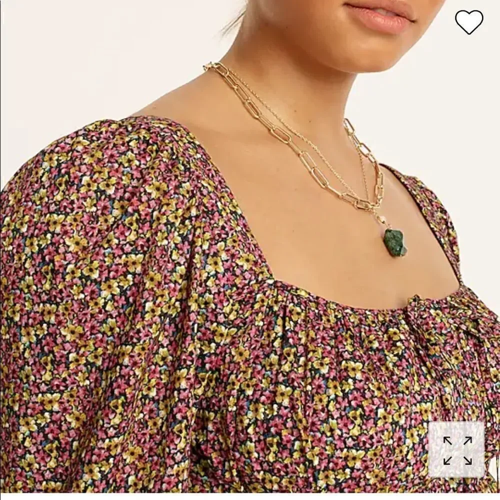 J Crew Liberty Busy Izzy Cinched Waist Top NWT